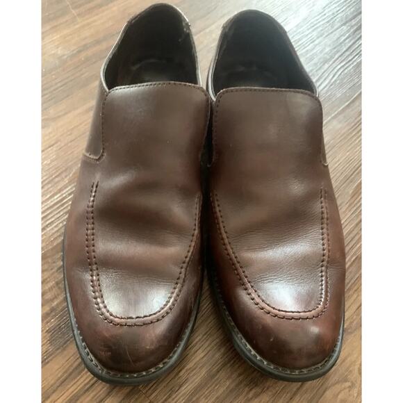 Vito Rossi Oxford Shoes Mens Size 10.5 Italian Leather Chestnut Brown Dress Shoe - Picture 9 of 12